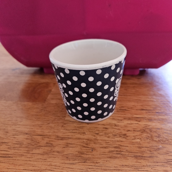 NWOT!!! Trisa Mini Coffee Cup Navy with White Polka Dots then Sings my S… - Picture 4 of 6